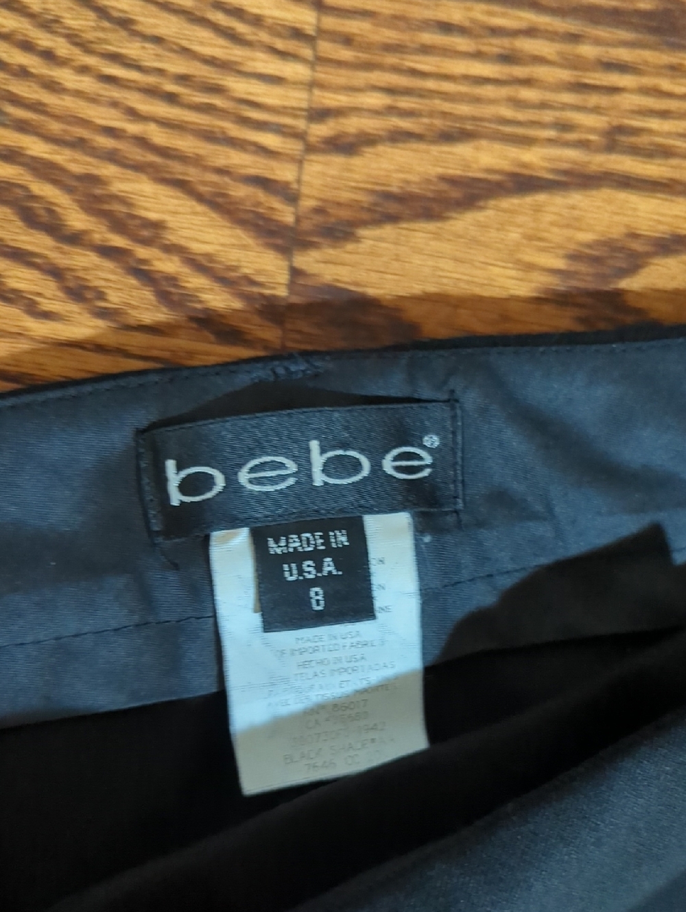 Y2K bebe Black Trousers Wide Legs Sleek Minimalist Bareback Made In USA Sz 8 - Picture 2 of 9